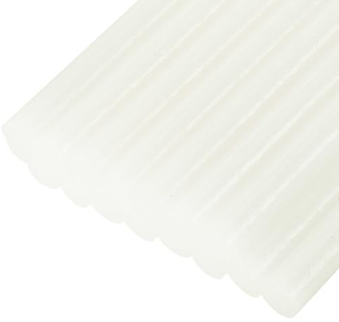 sourcing map Mini bastoncini per pistola per colla a caldo, 10,2 x 1,1 cm, per pistola per colla, glitter bianchi, 16 pezzi
