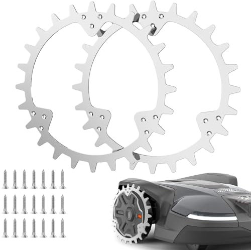TRUSTLIONTEK Miglioramento della trazione per robot tosaerba, compatibile con HUSQVANA Automower 305 (dal 2016)/310/315 robot tosaerba, dimensioni ruota 215 mm.
