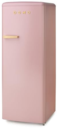 DOMO Réfrigérateur Mono Porte Rétro Vintage DO91708R Rosa144 cm CL. D