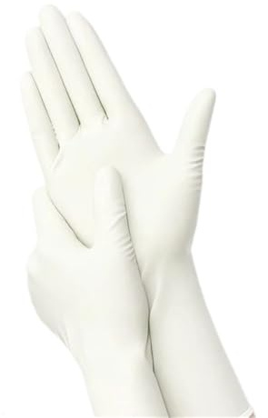 JWFBDB Guanti extra lunghi in nitrile bianco, senza polvere, lattice, impermeabili, resistenti ed estensibili for la pulizia della cucina e i lavori di bellezza(20 PCS)