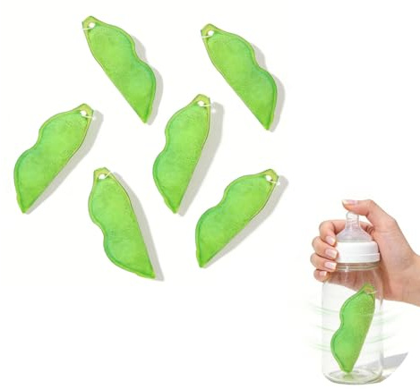 6 Piezas Esponja Limpieza de Botellas Esponjas de Botella en Forma de Frijol Frijoles Limpiador Reutilizable para una Variedad de Tamaños de Botellas
