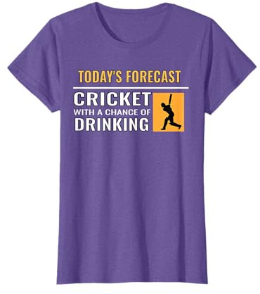 Cricket And Drinking Beer T-shirt Funny Players & Fan Gift T-Shirt
