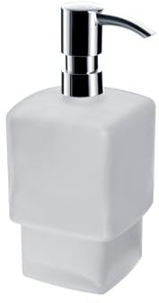 Emco Flüssigseifenspender (Pumpkopf Chrom, Behälter Kunststoff, Seifenspender für Gästebad/Badezimmer) 52100190