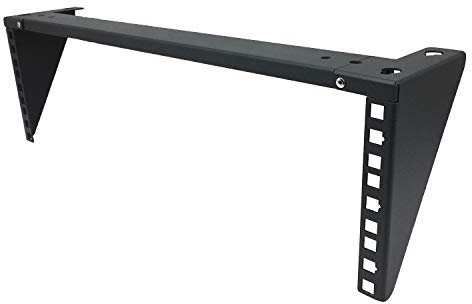 Jingchengmei Support mural vertical en acier laminé à froid avec matériel de montage inclus 48,3 cm 3U noir