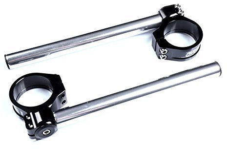 avdb-moto Paar Racing kippbare Stummellenker/Klemmen in 37mm + Rohre kompatibel mit XJ 600, Diversion, 1984-2002 (Aluminium)