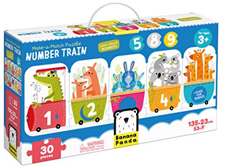 Banana Panda Make the puzzle matching number train 3+