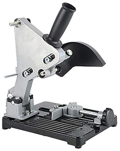 Winkelschleiferständer, Trennständer Für Einhand Winkelschleifer, Metallhalterung Eisenbasis Ø 100-125 Mm, Klemmung 60 Mm,Silber