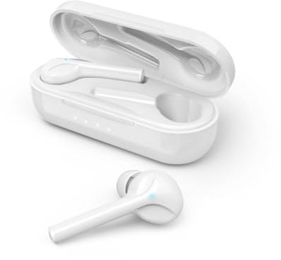 Hama Bluetooth Kopfhörer kabellos (In-Ear Ohrhörer, Ultra-leichte Headphones ohne Kabel, True Wireless Headset mit Sprachsteuerung, Touch Control und Mikro) weiß