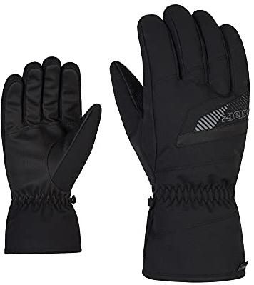 Ziener Herren Gordan Ski-Handschuhe/Wintersport | wasserdicht atmungsaktiv, Black/Graphite, 11