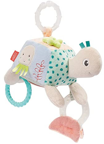 Fehn 054453 Activity-Schildkröte – Spielzeug zum Greifen und Entdecken für Babys und Kleinkinder ab 0+ Monaten – Fördert den Tastsinn – Größe: 18 cm