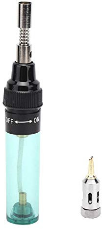 Kuuleyn Mini chalumeau à gaz, fer à souder à gaz en forme de stylo, Poignée ergonomique, Plastique + fer, Pur butane