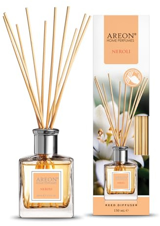Areon Reed diffuser/neroli/150 ml/1 förpackning/parfym för hem eller kontor, långvariga aromer, vass kvävsats för diffuser