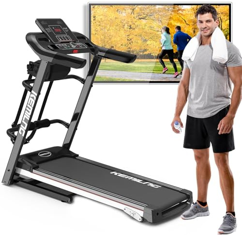 Tapis Roulant Elettrico Professionale 12.8km/h,Multifunzionale con Massaggio Elettrico,Fitness Tapirulan Pieghevole Da Casa Economico,12 Modalità Di Fitness,Altoparlante, Bluetooth，Sensore Cardio