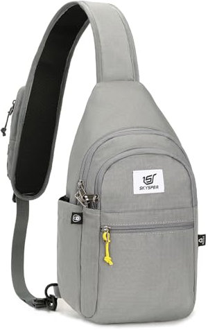 SKYSPER Brusttasche Herren Klein Sling Bag Leicht Schultertasche Crossbody Umhängetasche für Männer Damen Reisen Wandern Outdoor