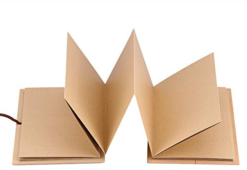 Scrapbook, Album d'Album Scrapbook Notebook Hardcover Kraft Paper Photo Pliable Creative Crafts for Wedding, Graduation, Saint-Valentin, 8.27x5.91x0.39in
