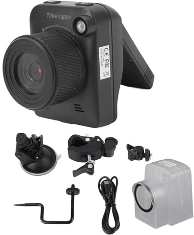Bonbela Manual Focus Timelapse Video Camera HD 32MP 4K Time Lapse Camera med 2in LCD -skärm IP66 Vattentät för Utomhusbyggnad Vlog