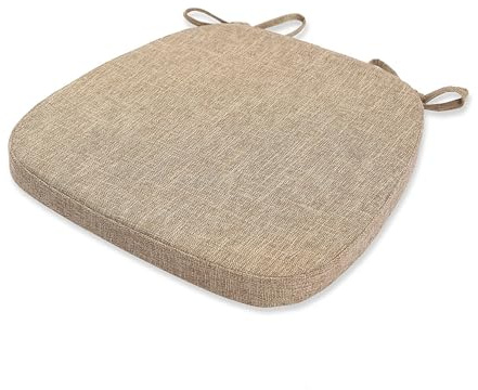 Lot de 1 Coussins de Chaise lavables avec Cordon de Serrage Coussin d'assise antidérapant Semi-Circulaire pour Chaise de Jardin, Chaise de Salle à Manger ou Chaise de Bureau(#3,45x42cm/18x17in)