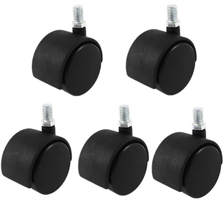 5pcs Universal Chair Wheel Office Casters Wheels M10 X 15mm Furniture Swivel Twin Caster Replacement Parts