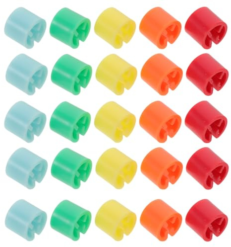 LALADEFIEE Anelli Colorati Rotondi in Plastica per Segnare Vestiti, 150 Pezzi, Resistenti alla Deformazione e Protezione Capi, per Boutique e Lavanderie