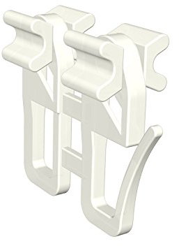 Flairdeco Faltengleiter mit Schleuderwagen, Plastik, Weiß, 8 Stück