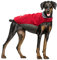 IREENUO Wasserdichter Hundemantel, Hundejacke Winter Winddichter Warmer Hunderegenmantel für Mittelgroße bis Große Hunde mit Sicheren Reflexstreifen und Verstellbarem Brustriemen (2XL, Red)