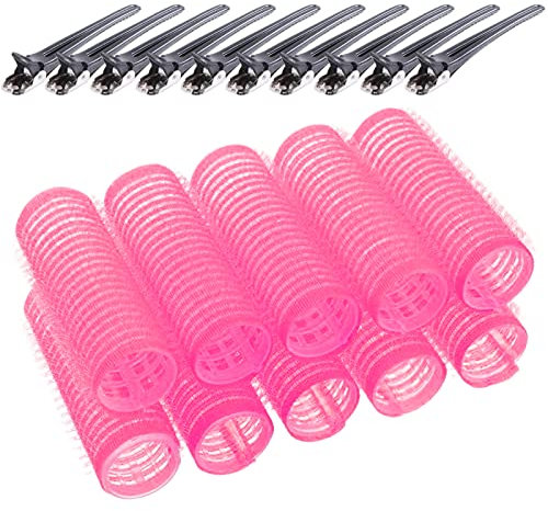 Small Hair Rollers Self Grip Curlers for Hairdressing and DIY Styling - Sticky Cling Style (20mm, 10pcs)