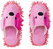 Floor Cleaner Shoe Mop Slippers For Floor Cleaning Mop Floor Cleaning Slippers Mop Slippers Removable Microfiber Slipper For Bathroom Home Office Kitchen Floor Dust Dirt Hair Cleaning Tool (Red)