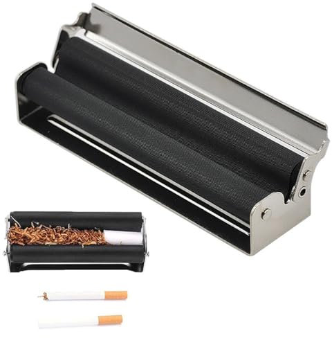 Tomedeks 1 Stück Wickler Roller, Metall Konische Drehmaschine, Tabakroller,Cigarette Machine,Joint Drehmaschine,2 In 1 Zigarettenstopfmaschine,110Mm Zigarettenroller