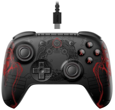8BitDo Ultimate 2C Wired Controller for Windows PC and Android, with Hall Effect Joysticks and Hall Triggers, 1000Hz Polling Rate, and Remappable L4/R4 Bumpers - Black Myth: Wukong