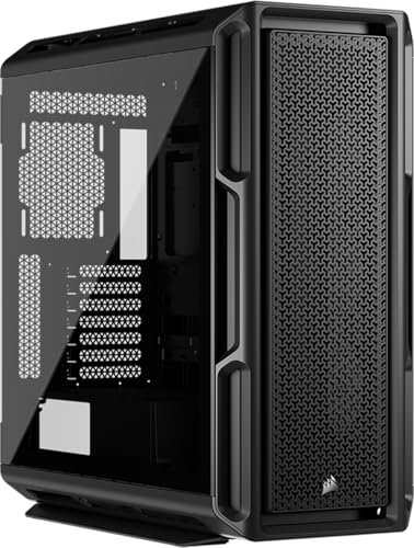 CORSAIR 5000T Caja Mid–Tower ATX para PC – Paneles de Flujo de Aire Frontales y en el Techo extraíbles, Interior Espacioso, ASUS BTF, MSI Project Zero, Gigabyte Project Stealth – Negro