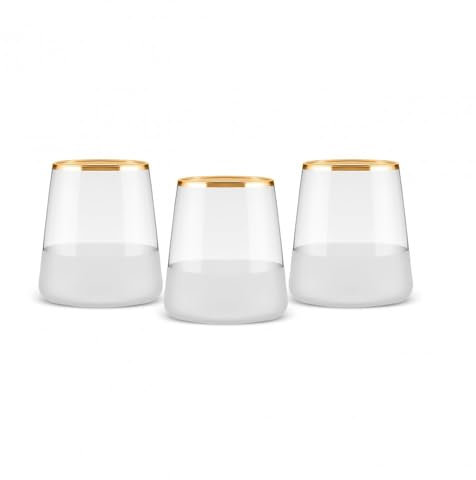 KARACA Jasmine Drinking Glasses Set of 3, Durable Glassware Set for 3, Elegant Tumblers for Juice & Water, Ideal for Everyday Use, 420 ml