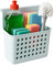 CHEFZOCO Cesto de almacenaje para puertas, Estante de cocina para colgar, Organizadora de Cocina con Gancho, Apta para colgar en mueble, 26 cm altura, 24.5 cm ancho, 13 cm fondo, Plástico, Blanco