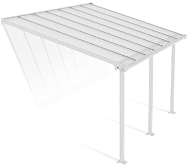 Canopia by Palram Pergola Olympia 12.8 m² en Aluminium Et Polycarbonate, Moderne & Élégante, pour Couvrir Une Terrasse Toute L’année (Blanc)