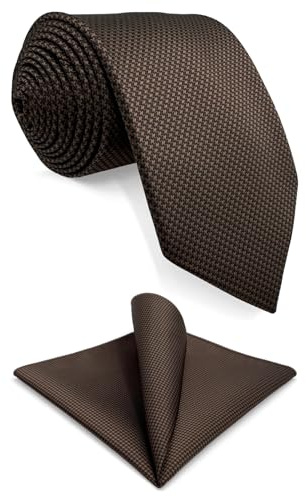 S&W SHLAX&WING Herr slips enfärgad mörkbrun choklad slips Silk Classic