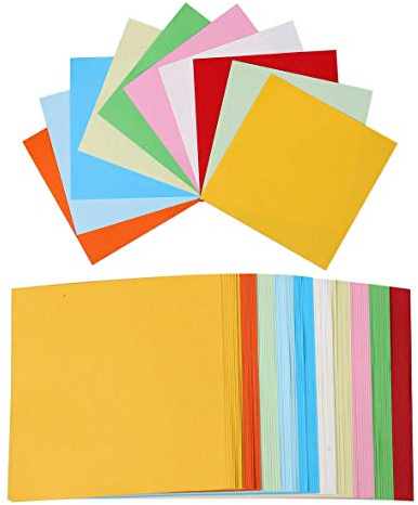 Origami Papel Origami 100 hojas Papel para Papiroflexia de Colores de papel floral para Niños Juguetes Decoración de Fiesta 15cm