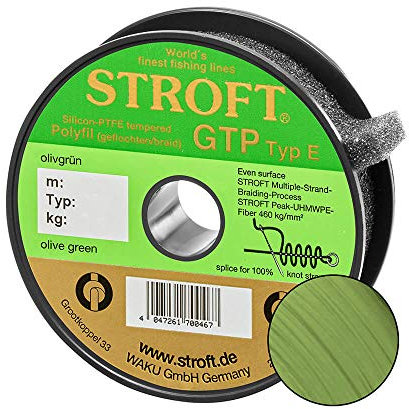 WAKU Stroft Schnur GTP Typ E geflochten olivgrün 125m Typ E4 9,50kg