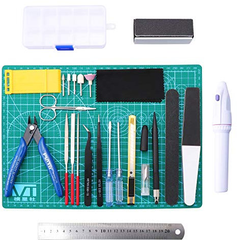WiMas 26 STÜCKE Gundam Modeler Grundwerkzeuge, Modellbau-Werkzeugsatz für Hobby Model Assemble Building