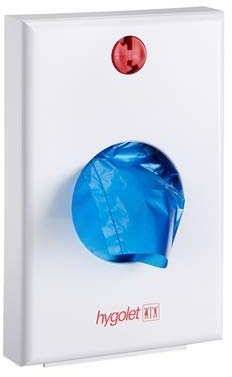 Hygolet Hygienischer Hygienebeutelspender für Damen, klassisch, weiß, Schloss