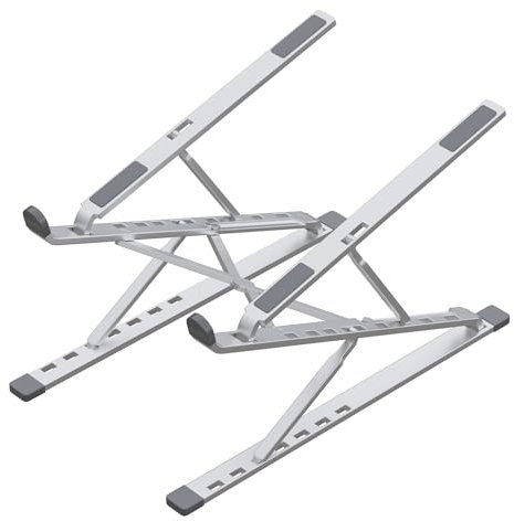 Desire2 Foldable X Plus, Height-Adjustable Notebook and Computer Stand, Aluminium Alloy Stand, Stylish Home Office Accessory, Tablet and Laptop Holder