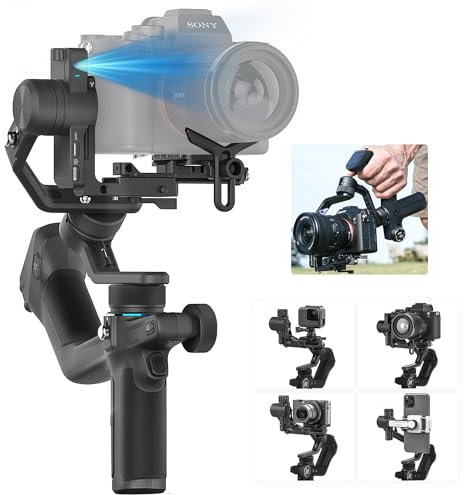 FeiyuTech SCORP Mini 2 [Official] All in One Gimbal Stabilizer with 3 axis,Built-in AI Tracker,Native Vertical Shooting,1200g Payload,Bluetooth Control,for Canon/Sony/Panasonic/Nikon/Fujifilm