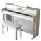 88 Keys Weighted Hammber Action Keyboard Piano Electric Piano Home Digital Piano With Furniture Stand, Triple Pedal, Stool & MIDI Connecting For Beginners & Professional (Color : White, Size : With