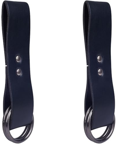 GORGECRAFT 2Pcs PU Leather Skirt Hikes Renaissance Medieval Black Vintage Skirt Hike Clips Tankard Strap Waistband Accessory for Renaissance Costumes Belt Faire LARP Viking Cosplay Garment