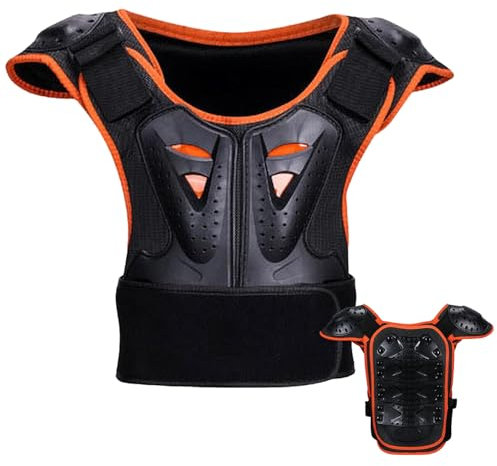 Attrezzatura per bambini, attrezzatura per motociclette per bambini 12-15 anni, motocicletta giovanile anti-fallo, giubbotto protettivo riflettente, giacca regolabile per ciclismo, sci, skateboard, L