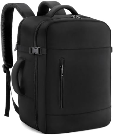 ZOMFELT Easyjet Cabin Bag 45x36x20 Underseat, Travel Backpack Cabin Size | 32L Hand Luggage Bag with Wet Pocket, 17.3 Inch Laptop Travel Rucksack for Men Women, Carry On Bag for TUI and Virgin, Black