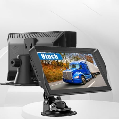 Navigazione GPS per camion da 9 pollici, per conducenti commerciali, mappe offline 2024 Regno Unito Francia, pianificatore di percorso per camion con grande schermo, navigatore satellitare specifico