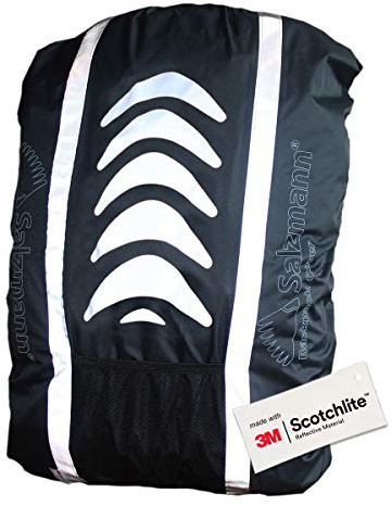 Salzmann 3M Wasserdichter Rucksacküberzug - Reflektierende Rucksackschutzhülle - Hergestellt mit 3M Scotchlite