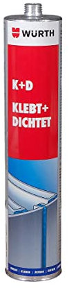 Würth Glues + Seals PU Mounting Adhesive Sealant Black 08901003
