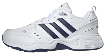 adidas Herren Strutter Shoes Gymnastik-und Trainingsschuhe, Cloud White/Dark Blue/Matte Silver, 44 EU