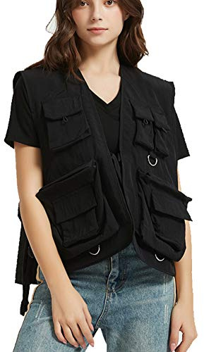 Sunma Homme/Femme Multi-Poche Veste de Photographie sans Manche Respirant Camping Gilet de Pêche