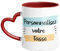 Woopers Tasse Mug avec Poignée en Forme de Cœur Rouge Personnalisée avec 1 ou 2 Photos et Textes - Idée Cadeau pour la Fête des Pères.